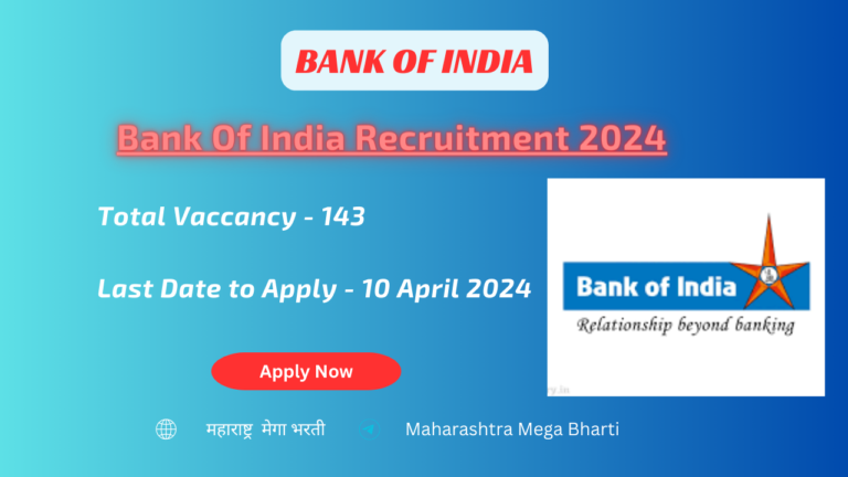 Bank Of India Recruitment 2024